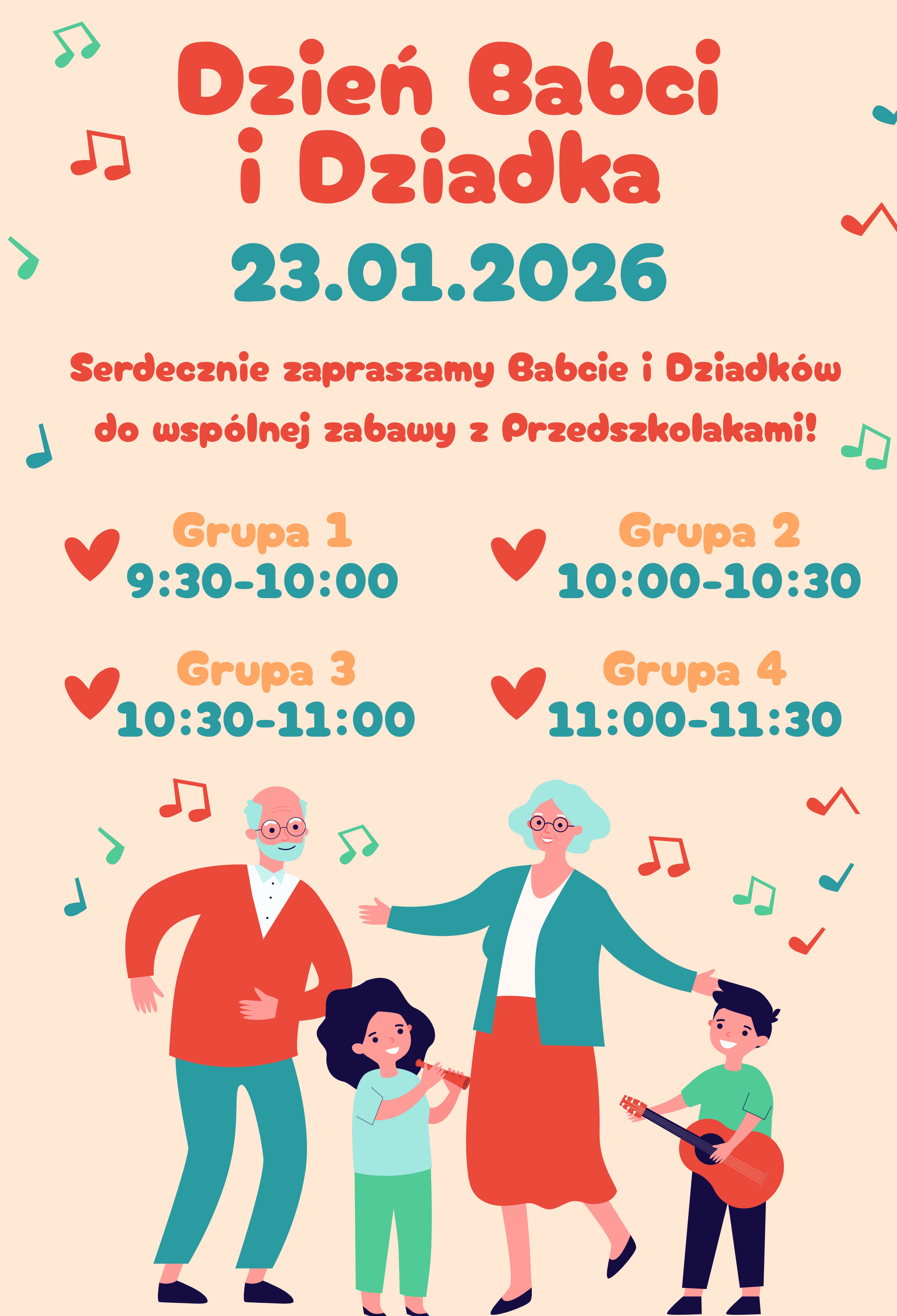 plakat dzień babci i dziadka